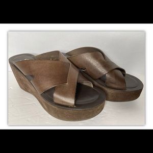 KORK EASE LANA SANDALS PLATFORM WEDGE SZ 8
